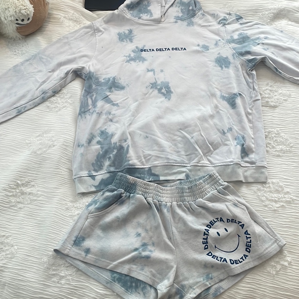 Tri Delt Sorority Tie- Die Sweat Set